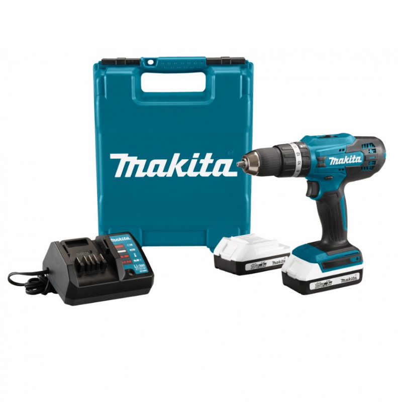Дрель-шуруповерт Makita HP488D002, аккумуляторная, ударная,18В, 13мм, 42/24Нм, 2x1,5Ач, з/у в Александрове