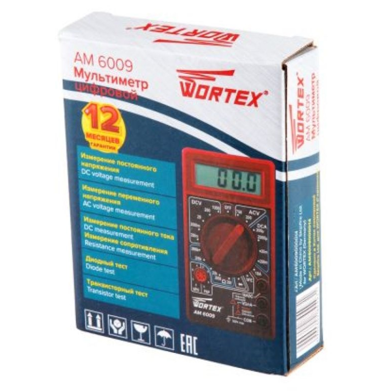 Мультиметр Wortex AM 6009 AM6009000014, цифровой в Туле