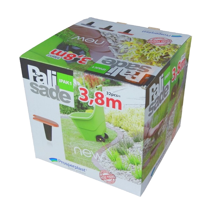 Бордюр для сада Prosperplast IPAK1-R624 Palisada, 3.8м, терракотовый