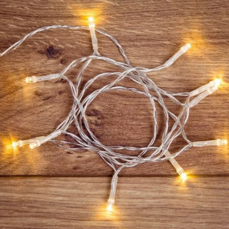 Гирлянда светодиодная Neon-Night 303-073 1371834, 1.2м 10LED теплый белый в Туле