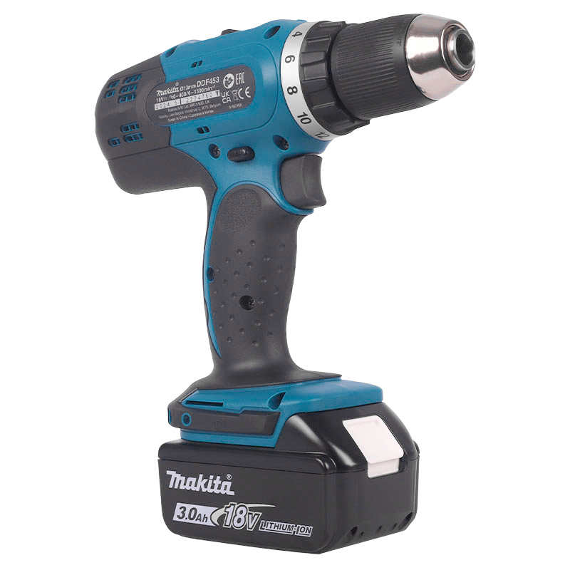 Дрель-шуруповерт аккумуляторная Makita DDF453RFE (42 Нм, 18 В, 2 АКБ 3 Ач, ЗУ, кейс) в Костроме