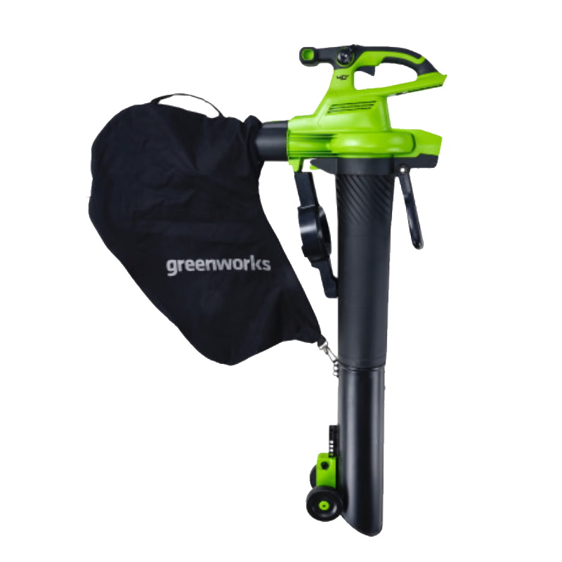 Садовый воздуходув-пылесос аккумуляторный Greenworks 2406907UG, 40V, бесщеточный, c 1хАКБ 5Ач и ЗУ