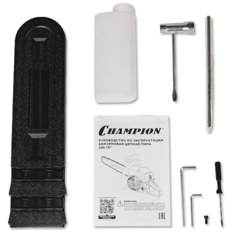 Бензопила Champion 246-15”, 0,325-1,3-64, 1,9кВт, 45,8см³ +ПОДАРОК (масло д/цепи,свеча зажигания,присадка,цепь) в Рыбинске