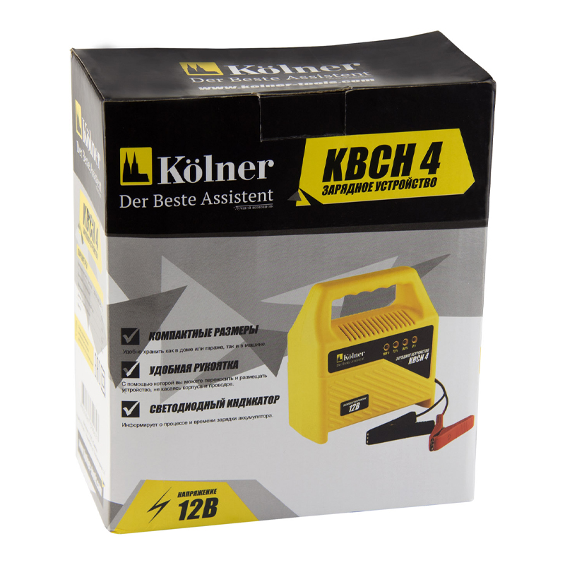Устройство зарядное Kolner KBCH 4 4650067300627 для аккумуляторных батарей 4А, 12В в Вологде
