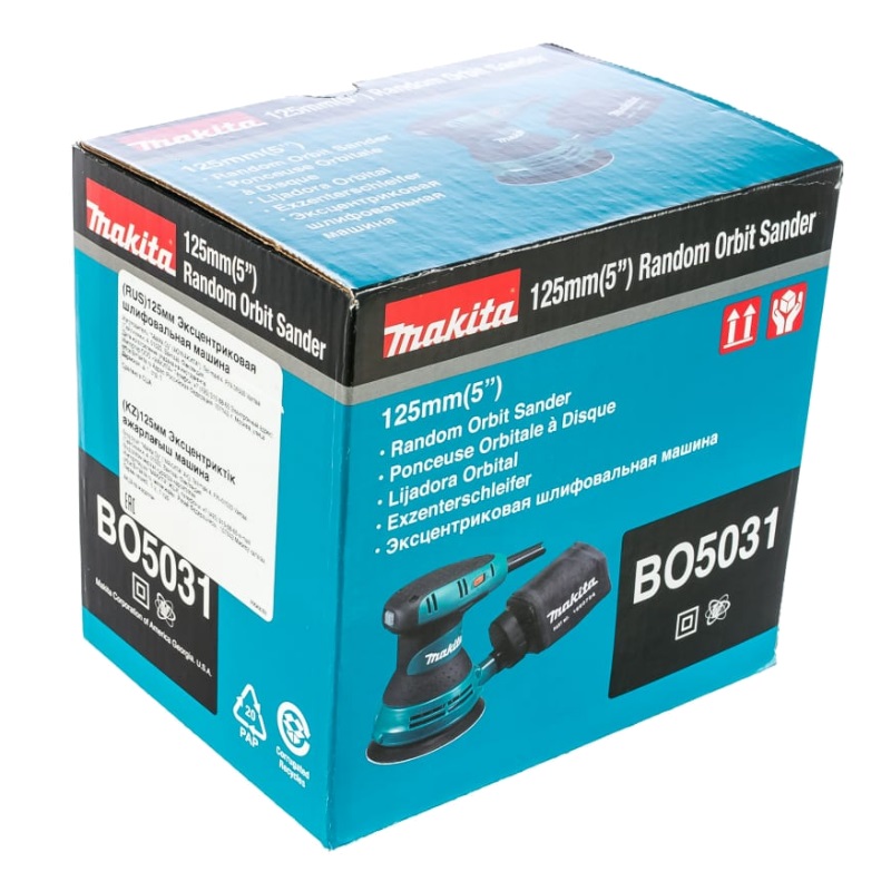 Эксцентриковая шлифовальная машина Makita BO5031 (+ перчатки защитные) в Туле