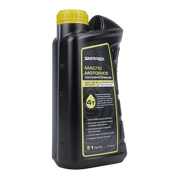Изображение товара Масло моторное 4-х тактное полусинтетическое всесезонное Snirrex SAE 10W-40 API SJ CF, 1 литр