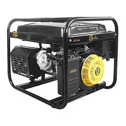 Однофазный бензиновый генератор Huter DY6500L (5 кВт, 4-х тактный двигатель, ручной запуск)