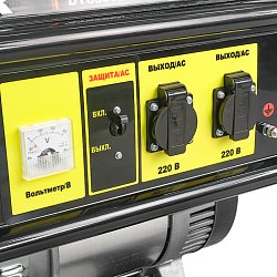 Однофазный бензиновый генератор Huter DY6500L (5 кВт, 4-х тактный двигатель, ручной запуск)