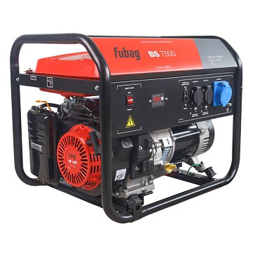 Изображение товара Однофазный электро бензо генератор Fubag BS 7500 (7 кВт, ручной запуск, 3 розетки)