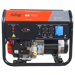 Однофазный электро бензо генератор Fubag BS 7500 (7 кВт, ручной запуск, 3 розетки)
