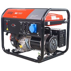 Однофазный электро бензо генератор Fubag BS 7500 (7 кВт, ручной запуск, 3 розетки)