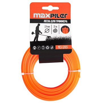 Изображение товара Леска для триммера Maxpiler MLS-12415 2.4мм 15м звезда оранжевая