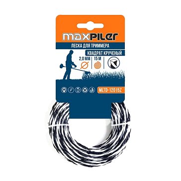Изображение товара Леска для триммера Maxpiler MLTD-12015Z, 2 мм, 15 м, квадрат крученый