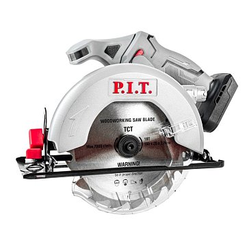 Изображение товара Пила циркулярная аккумуляторная P.I.T. PKS20H-165A SOLO, 20В, диск 165мм, пропил 52мм, 4300об/мин, накл.45°