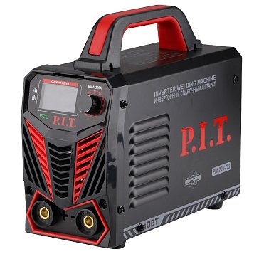 Изображение товара Сварочный аппарат P.I.T. PMI220-C3 IGBT, 5.8кВт, 220А, ПВ-60, ММА 1.6-3.2мм,маска, краги, электроды