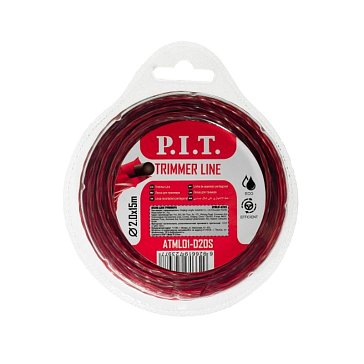 Изображение товара Леска для триммера P.I.T. ATML01-D20S двухцветная 15 м 2 мм для газона