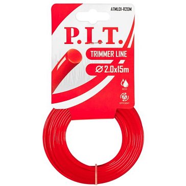 Изображение товара Леска для триммера P.I.T. ATML01-R20M круг 15 м 2,0 мм красная