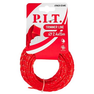 Изображение товара Леска для триммера P.I.T. ATML01-D24MS, 15 м, квадрат, 2.4 мм