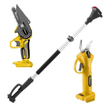 Изображение товара Набор аккумуляторного инструмента Kolner KPR 18BL+KCS 18+2S 4610264003585, секатор+ пила со штангой, 18В, 2 АКБ х3.0Ач, ЗУ 