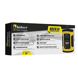 Устройство зарядное для аккумуляторный батарей Kolner KBCH 6i  4610092012346, 6А, 12В, мощность 90Вт
