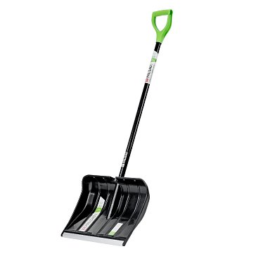 Изображение товара Лопата для уборки снега Palisad BASE 61798, полипропилен, 455х345х1330 мм, алюминиевый черенок