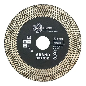 Изображение товара Диск алмазный отрезной Trio-Diamond GCG002 125х22.23 мм Турбо для керамогранита