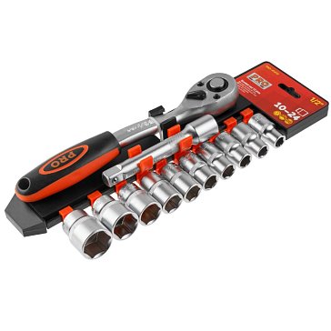 Изображение товара Набор головок Pro Startul PRO-41412 1/2 дюйма 10-24 мм 12 предметов профессиональный