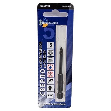 Изображение товара Сверло по керамике и стеклу Trio-Diamond 430005 5мм