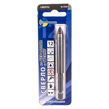 Изображение товара Сверло по керамике и стеклу Trio-Diamond 430012 12мм