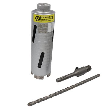 Изображение товара Коронка алмазная Hilberg Laser Deep Drill HD352, по бетону, 52*150 мм 