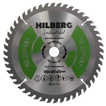 Изображение товара Диск пильный Hilberg Industrial HW196, дерево, 190*20*48Т 