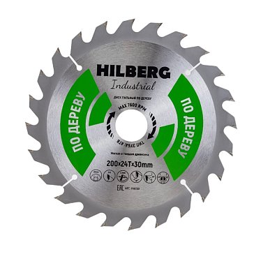 Изображение товара Hilberg HW200 пильный диск для дерева 200 мм 30 мм 24 зуба