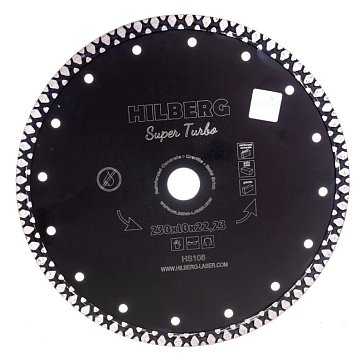 Изображение товара Диск алмазный Hilberg Super Turbo  HS106, 230х22,23х10