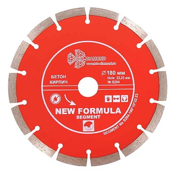 Изображение товара Диск алмазный отрезной Trio-Diamond S204, 180*22,23 мм, сегментный