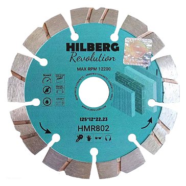 Изображение товара Диск алмазный отрезной Hilberg Revolution HMR802 (125х22,23х12)