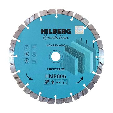 Изображение товара Диск алмазный отрезной Hilberg Revolution HMR806 (230х22,23х12)