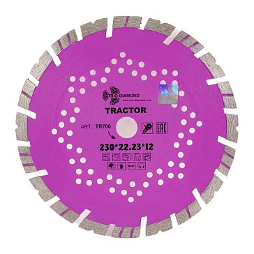 Изображение товара Диск алмазный отрезной Trio-Diamond серия Tractor TR706 (230х22,23х12)