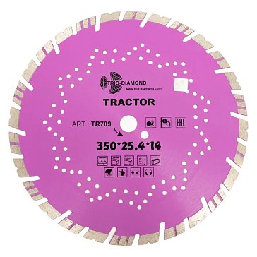 Изображение товара Диск алмазный отрезной Trio-Diamond серия Tractor TR709 (350х25,4х14)