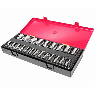 Изображение товара Набор головок торцевых JTC K4221 22 предмета 1/2 дюйма в кейсе