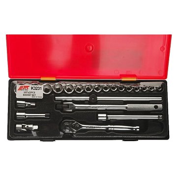 Изображение товара Набор торцевых головок JTC 3/8 6-гранных 23 предмета в кейсе