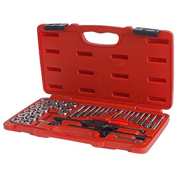 Изображение товара Набор метчиков и плашек JTC JTC-3432A 40 предметов в кейсе для резьбовых соединений