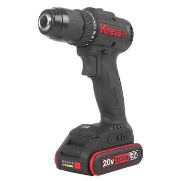 Изображение товара Аккумуляторная дрель-шуруповерт Kress KU212.1 с двумя аккумуляторами 20 В