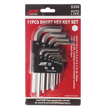 Изображение товара Набор шестигранных ключей G-образных JTC-5350 11 предметов 1.5-12мм