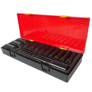 Изображение товара Набор шестигранных торцевых головок JTC JTC-K4151, ударные, глубокие, 1/2, 10-32 мм, 15 шт.