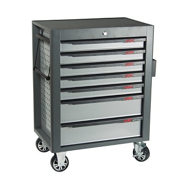 Изображение товара Тележка инструментальная JTC S1074 7 секций металлическая серого цвета на колесах