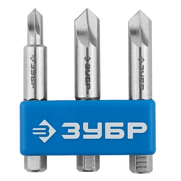 Изображение товара Набор: Экстракторы поврежденного крепежа,для выкручивания крепежа Зубр "Эксперт" 26700-H3, с износом граней шлица, до 95%,3 предм 