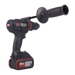 Дрель-шуруповерт аккумуляторная Kress KUC35, ударная, бесщеточная, 20В, 150Нм, 4Ач х2, ЗУ 6А.