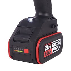 Дрель-шуруповерт аккумуляторная Kress KUC35, ударная, бесщеточная, 20В, 150Нм, 4Ач х2, ЗУ 6А.