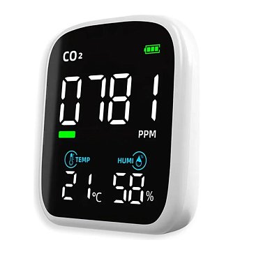 Изображение товара Измеритель концентрации CO2 Мегеон 08050 с ЖК-дисплеем и функцией термогигрометра
