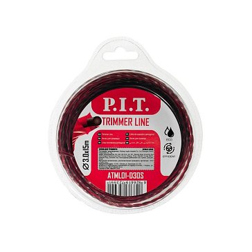 Изображение товара Леска для триммера P.I.T. ATML01-D30S двухцветная 15 м 3 мм
